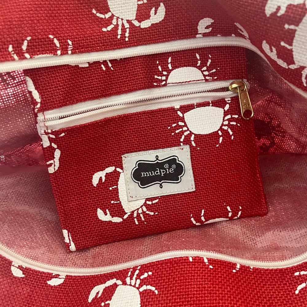 Mudpie Crab Print Tote Bag - Picture 3 of 4